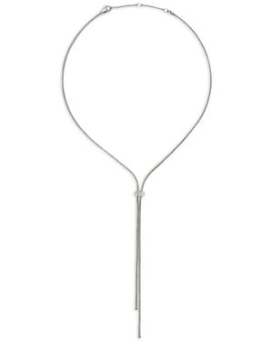 John Hardy Diamond Stud-Detail Lariat Necklace - Metallic