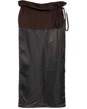YEAREAST Panelled Midi Skirt - Black