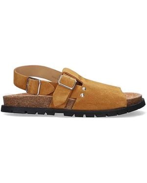 A.P.C. Noe Suede Sandals - Brown