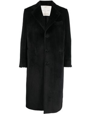 Giuliva Heritage Mark Textured Single-Breasted Coat - Black