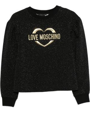 Love Moschino Logo-Print Sweatshirt - Black