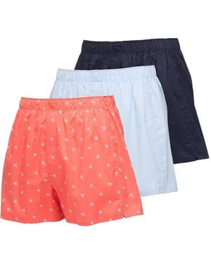 Calvin Klein Elasticated Boxers (Pack Of Three) - Red