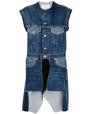 Maison Margiela メゾン・マルジェラ ロングライン デニムベスト - ブルー