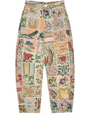 Bimba Y Lola Printed Jeans - Blue