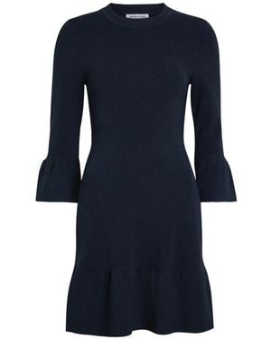 Veronica Beard Portia Ruffled Mini Dress - Blue