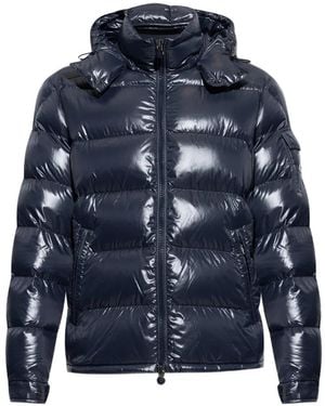 Moncler Maya Donsjack Met Capuchon - Blauw