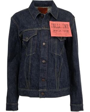 Fullcount Jeansjacke mit Taschen - Blau