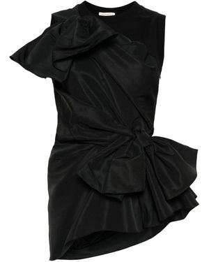 McQueen Hybrid アシンメトリートップ - ブラック