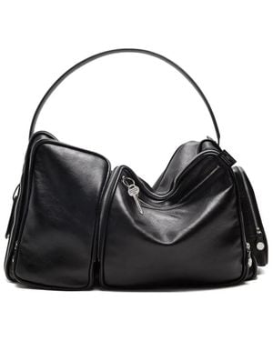 Acne Studios Zip-Fastening Leather Shoulder Bag - Black