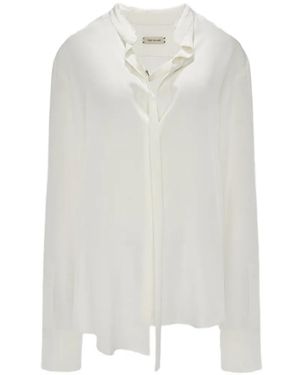 The Mannei Chemise Rayé À Détail Noué - White