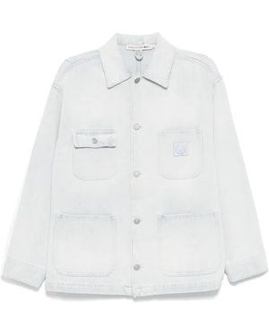 Joshua Sanders Logo-Patch Denim Jacket - White