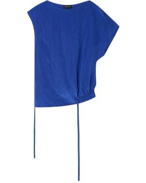 Lee Mathews Blouse Asymétrique À Lien De Resserrage - Bleu