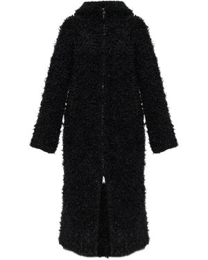 Fendi Abrigo De Punto Con Capucha - Negro