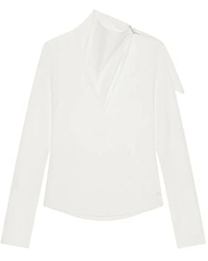 Courreges Cotton Asymmetric Blouse - White