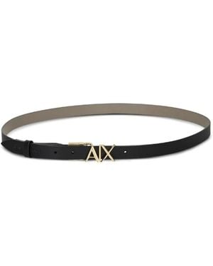 ARMANI EXCHANGE Cinturón Con Detalle De Logo - Blanco