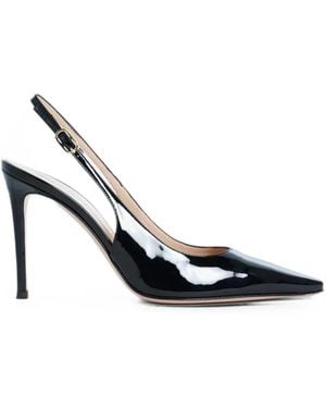 Roberto Festa Klept Patent-Leather Slingback Heeled Court Shoes - White