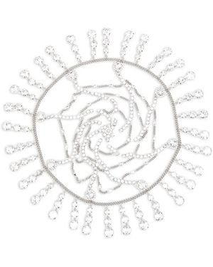 Rabanne Crystal-Chain Headpiece - White