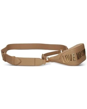 Love Moschino Logo-Detail Shoulder Bag - Brown