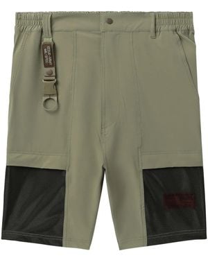Izzue Mesh-Panelled Bermuda Shorts - Green