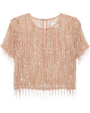 Aje. Top Glisten Con Apliques - Neutro