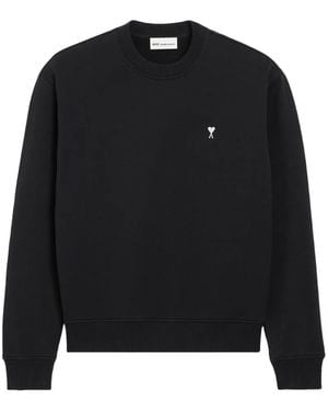 Ami Paris Sudadera Ami De Coeur De Algodón - Negro