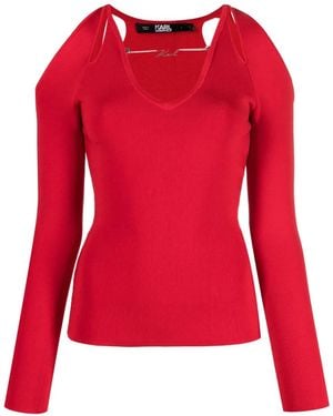 Karl Lagerfeld Maglione Con Ciondolo Logo - Rosso