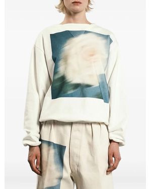Tanaka Graphic-Print Sweatshirt - White