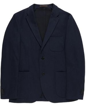 Incotex Rib-Knit Blazer - Blue