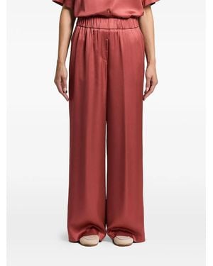 Peserico Elasticated-Waist Trousers - Red