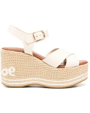 Chloé Wedge-Sandalen - Natur