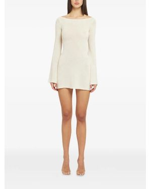 strapless open back dress Asta Resort Nikolina Mini Dress in Yellow