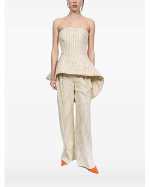 Rosie Assoulin Tilt-A-Whirl Silk Top - Natural
