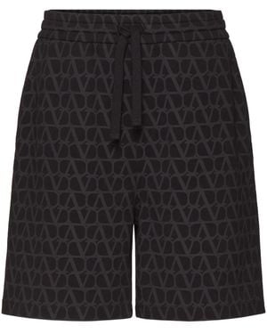 Valentino Garavani Bermudas Mit Toile Iconographe-Print - Schwarz