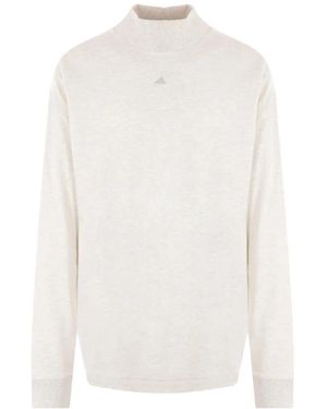 adidas Logo-Print Long-Sleeve T-Shirt - White