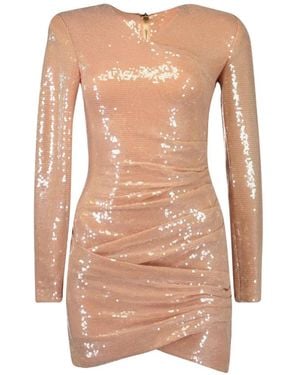 Balmain Sequin-Embellished Mini Dress - Pink