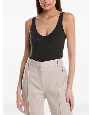 Brunello Cucinelli Sequin-Embellished Tank Top - Black