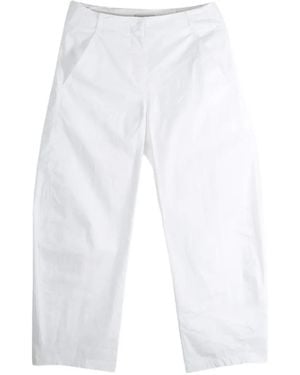 Amomento Pantalones Balloon Con Pinzas - Blanco