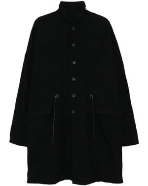 The Viridi-anne Embroidered Twil Coat - Black