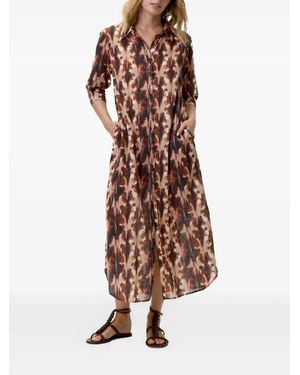 One Season Daisy Midi Dress - Brown