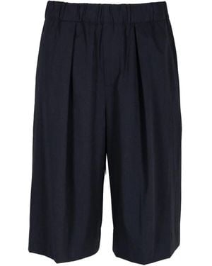 STAUD Short Hayes À Design Plissé - Blue
