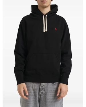 Polo Ralph Lauren Logo-Detail Long-Sleeve Hoodie - Black