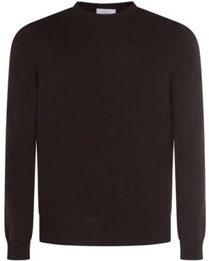 Malo Round-Neck Wool Sweater - Black