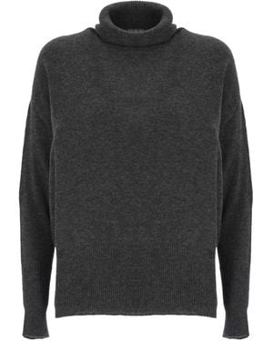 Oliver Lattughi High-Neck Jumper - Grey