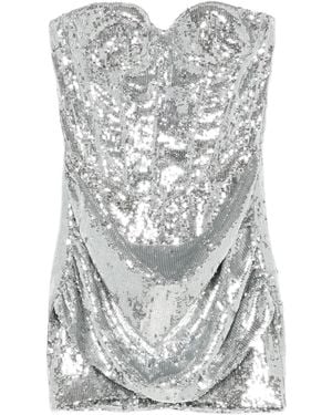 The New Arrivals Ilkyaz Ozel Pamela Sequined Mini Dress - Grey