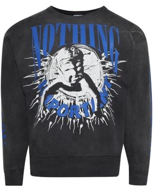 SAINT Mxxxxxx Graphic-Print Sweatshirt - Blue