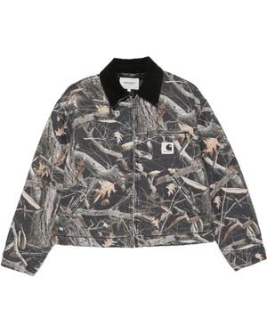 Carhartt Og Detroit Camo-Pattern Jacket - Gray