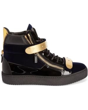 Giuseppe Zanotti Coby Double-Straps Mid-Top Trainers - Black