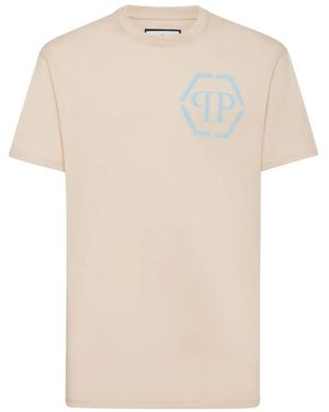 Philipp Plein Hexagon Tシャツ - ナチュラル