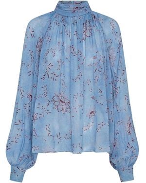 Nicholas Top Solene A Fiori - Blu