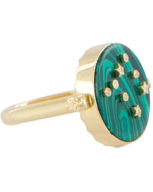 L'Atelier Nawbar Bague Gemini Zodiac 3 En 1 Pavée De Diamants - Vert